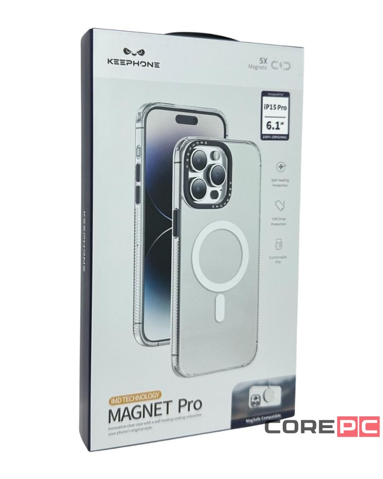 Накладка для i-Phone 15 Pro Keephone Magnet Pro прозрачная