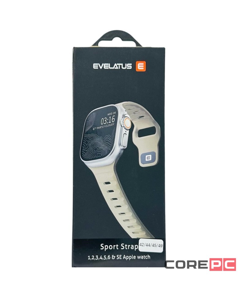 Сменный браслет Evelatus для Apple Watch 42-44-45-49mm бежевый
