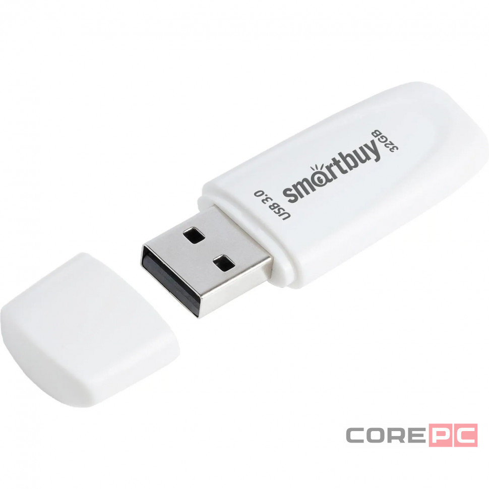 3.0/3.1 USB флеш накопитель Smartbuy 032GB Scout White (SB032GB3SCW)