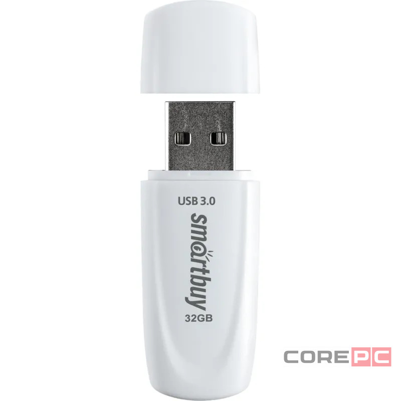 3.0/3.1 USB флеш накопитель Smartbuy 032GB Scout White (SB032GB3SCW)