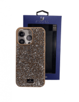 Накладка для i-Phone 12 Pro Max 6.7 Swarovski розовое золото