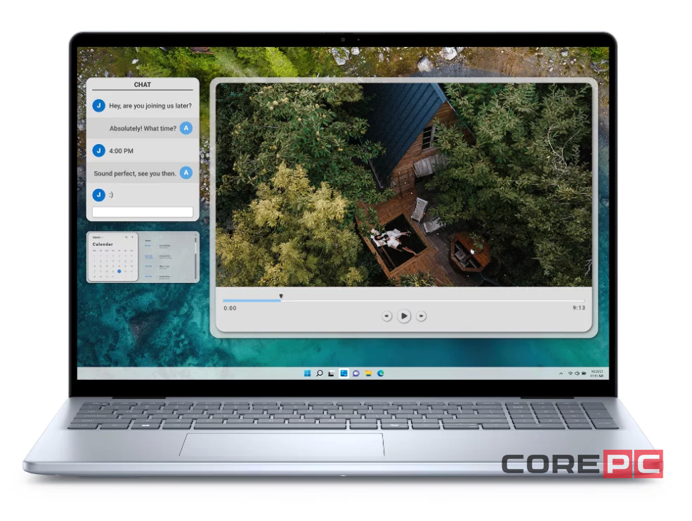 Ноутбук Dell Inspiron 16 5645 (Ryzen 7 8840U/16GB/1024GB SSD/16.0"/1920x1200/AMD Radeon 780M/Windows 11 Home) Голубой