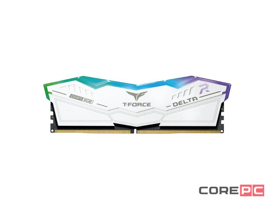 Оперативная память 64 Gb 6000 MHz Team Group T-FORCE DELTA RGB White (FF4D564G6000HC38ADC01)