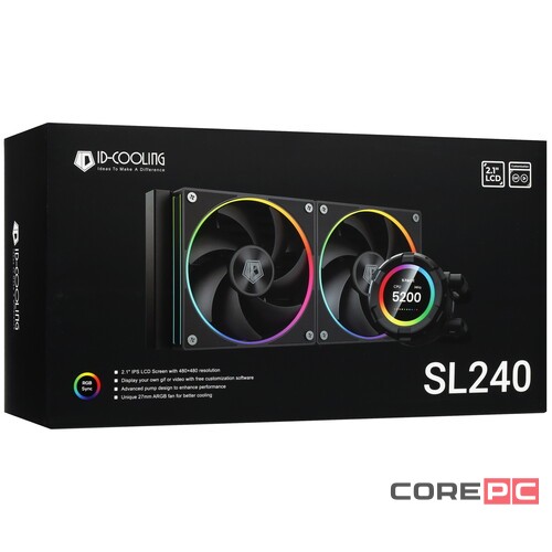 Система жидкостного охлаждения для процессора ID-COOLING SL240 Black