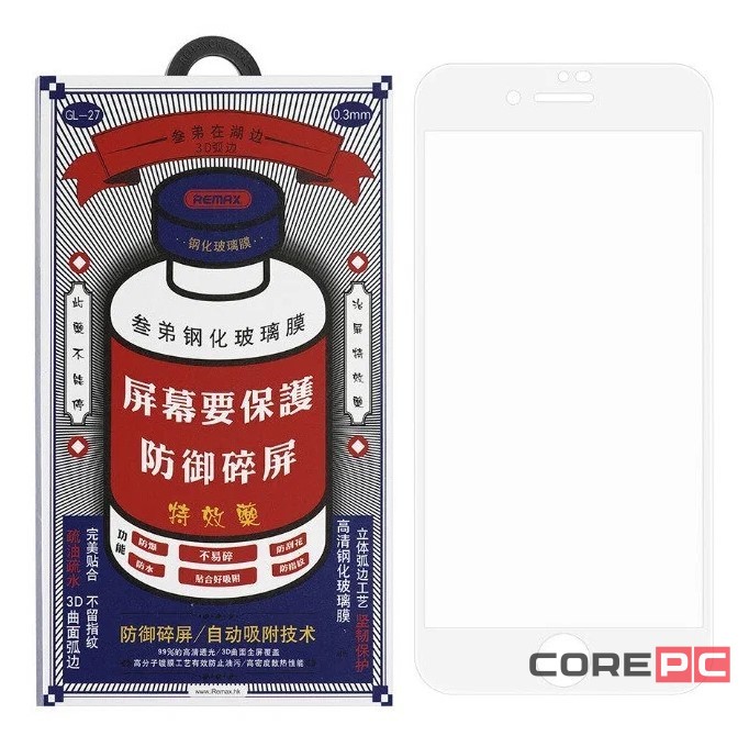 Защитное стекло для i-Phone 7/8 Remax GL-27 3D белое