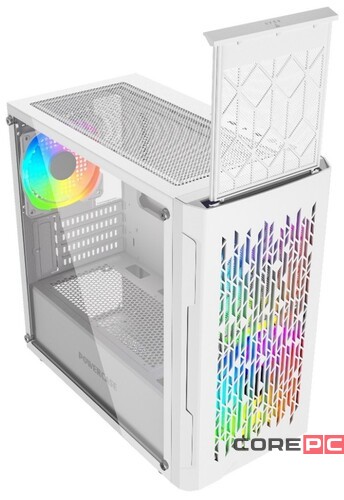 Компьютерный корпус Powercase MISTRAL Micro D3W TG ARGB PWM White (CMMDW-A3)