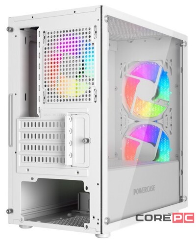 Компьютерный корпус Powercase MISTRAL Micro D3W TG ARGB PWM White (CMMDW-A3)