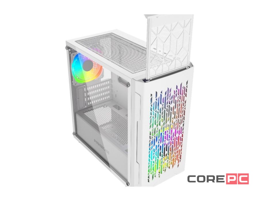 Компьютерный корпус Powercase MISTRAL Micro D3W TG ARGB PWM White (CMMDW-A3)