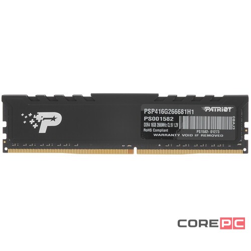 Оперативная память 16 Gb 2666 MHz PATRIOT SL PREMIUM (PSP416G266681H1)