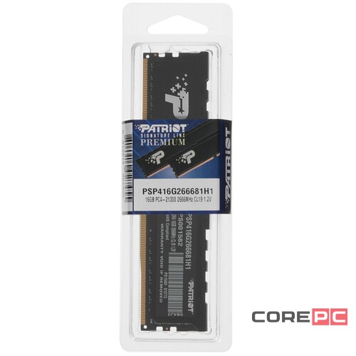 Оперативная память 16 Gb 2666 MHz PATRIOT SL PREMIUM (PSP416G266681H1)