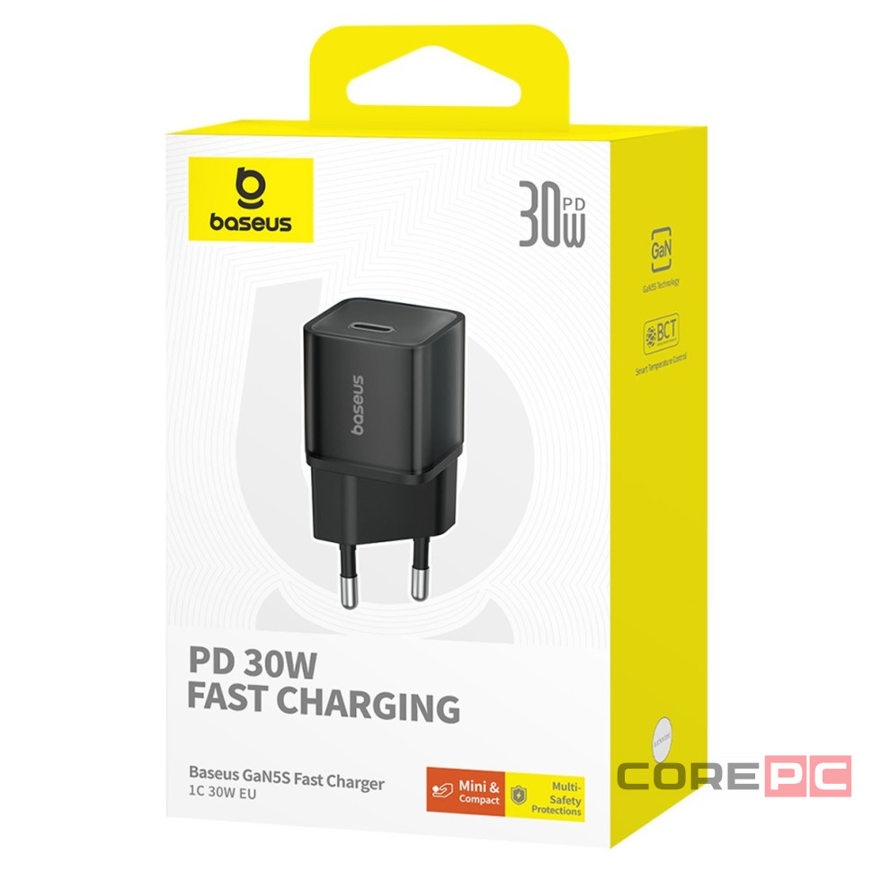 Сетевое зар. устр. Baseus GaN5S Fast Charger 1C 30W P10162504113-00 черное