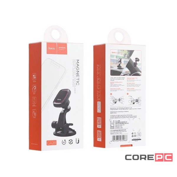 Держатель в автомобиль на торпеду Hoco CA28 магнитный черный