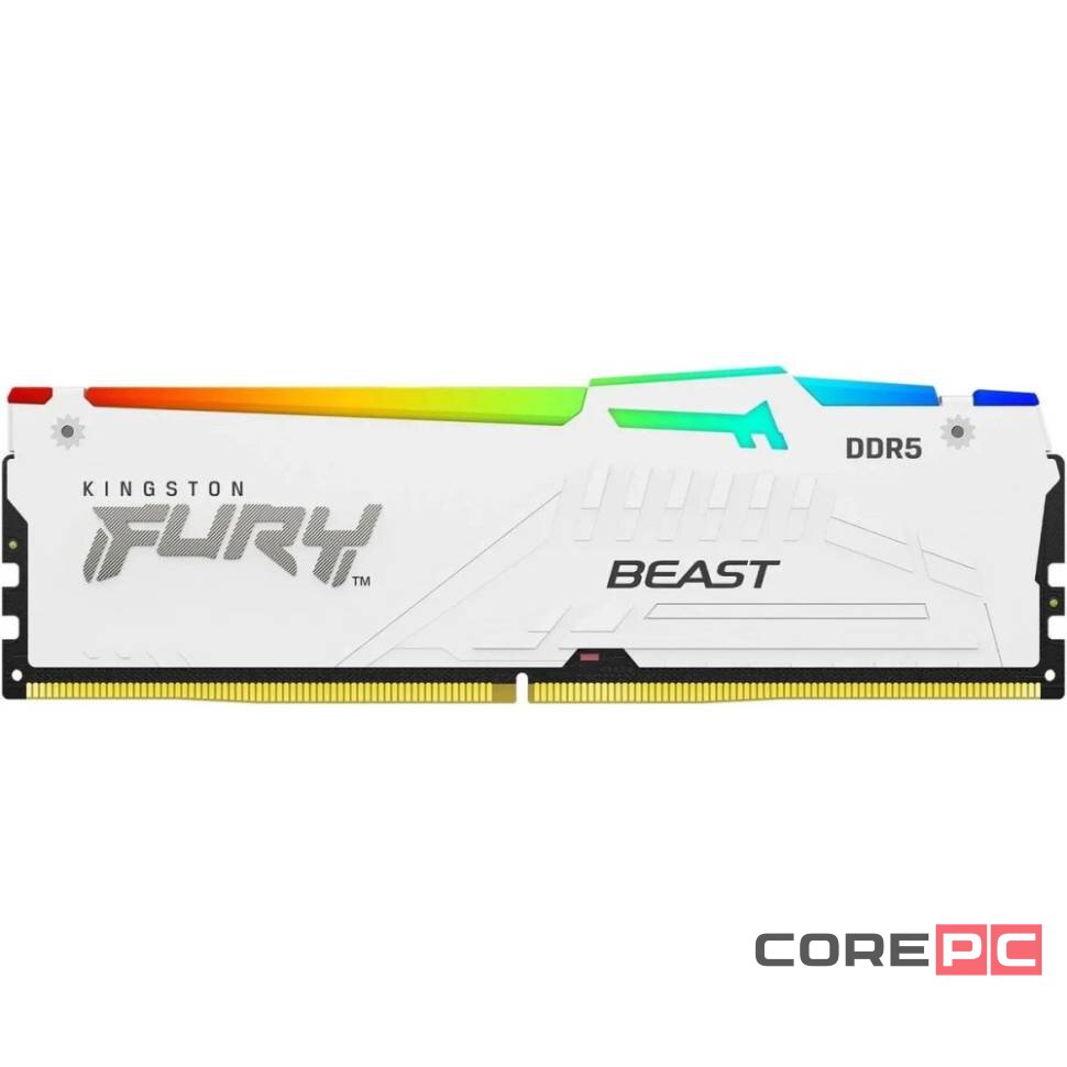 Оперативная память 16 Gb 6400 MHz Kingston FURY Beast RGB White (KF564C32BWEA-16)