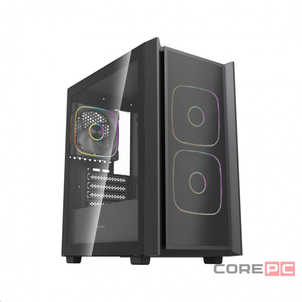 Компьютерный корпус Powercase Mistral SM03 TG ARGB Black (CMMSM03B-A3)