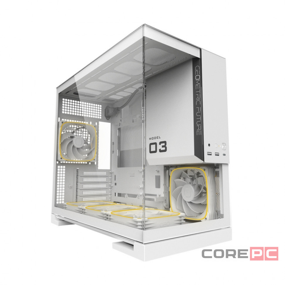 Компьютерный корпус Geometric Future Model 3 TG White with ARGB fans (1AM3NZWT00110)