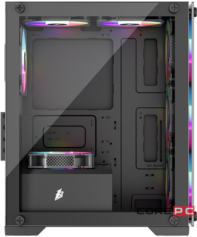 Компьютерный корпус 1STPLAYER FIREBASE X2-M LED Black (X2-M-4F1)