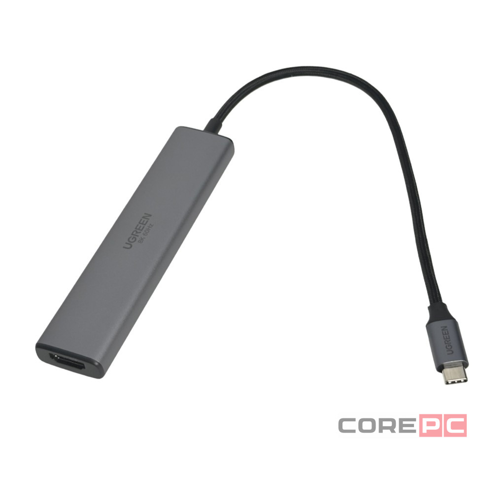 USB-хаб Ugreen Type-C 5в1 3USB/HDMI/Type-C серый
