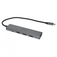 USB-хаб Ugreen Type-C 5в1 3USB/HDMI/Type-C серый