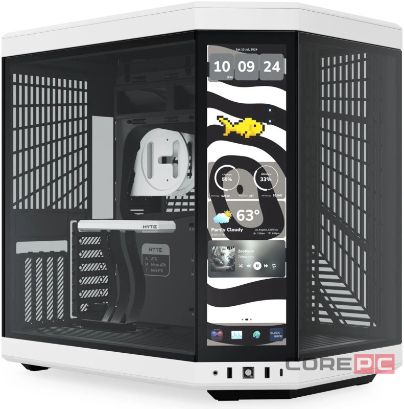 Компьютерный корпус HYTE Y70 Touch Infinite Black/White (CS-HYTE-Y70TTI-WB)