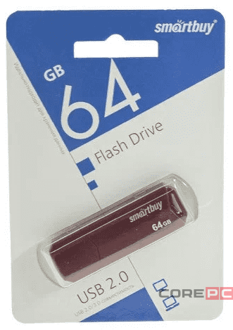 USB флеш накопитель Smartbuy 64GB Clue Burgundy (SB64GBCLU-BG)