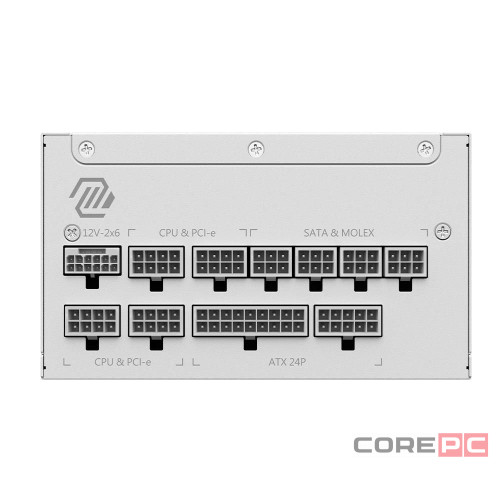 Блок питания MSI 1000W MAG A1000GL PCIE5 White (306-7ZP9B51-CE0) 16 Pin (PCIe 5.1 Connector Cable Details)
