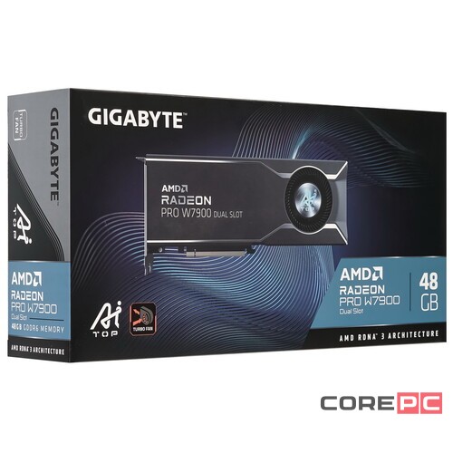 Видеокарта Gigabyte (W7900 AI TOP 48G) Radeon PRO W7900 48GB DUAL SLOT AI TOP BLOWER