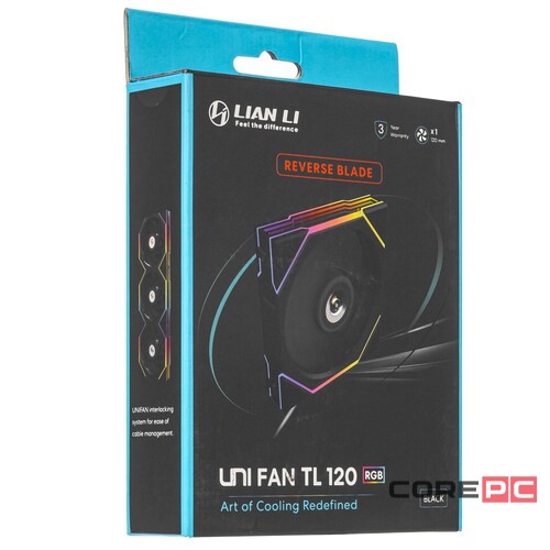 Вентилятор для корпуса Lian Li UNI FAN TL LED 120 Reverse ARGB Black (G99.12RTL1B.R0)