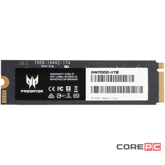 Твердотельный накопитель Acer 4000 Gb Predator (BL.9BWWR.107)