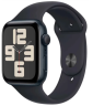 Apple Watch SE (2024) 44mm Midnight Aluminium Case with Midnight Sport Band (M/L)