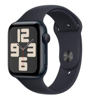 Apple Watch SE (2024) 44mm Midnight Aluminium Case with Midnight Sport Band (M/L)