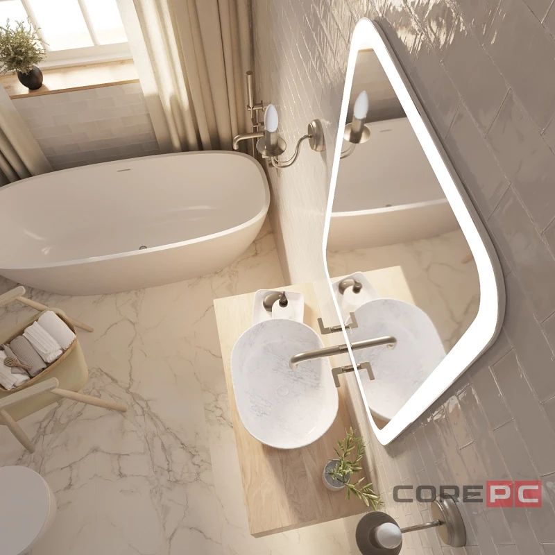 Зеркало MIXLINE Стив 685х915 (ШВ) сенсорный выключатель, светодиодная подсветка