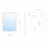 Зеркало MIXLINE Стив 685х915 (ШВ) сенсорный выключатель, светодиодная подсветка