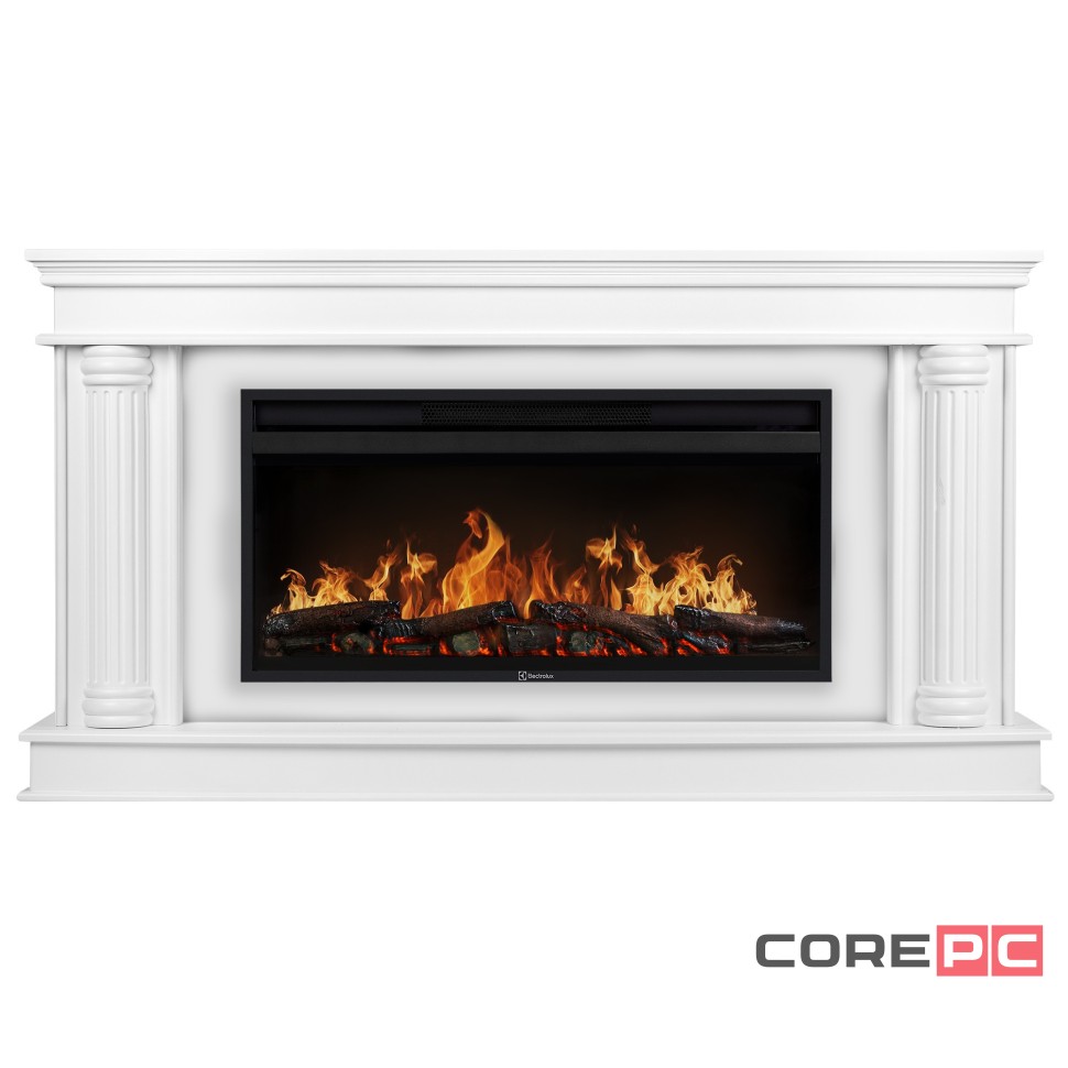 Каминокомплект: Очаг Electrolux EFP/P-4220LS, портал Olympia 42/40/36, белый