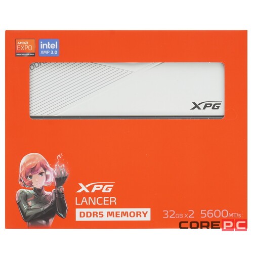 Оперативная память 64 Gb 5600 MHz ADATA XPG LANCER White (AX5U5600C3632G-DCLAWH)