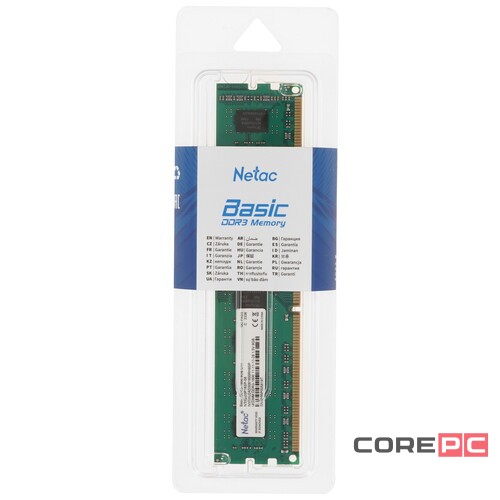 Оперативная память 8 Gb 1600 MHz NETAC BASIC (NTBSD3P16SP-08)