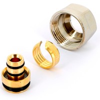 Соединитель Uni-Fitt обжим-В 16(2.0)х3/4quot; ЕК, для коллекторов серии 40X и 42X