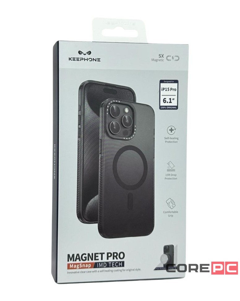 Накладка для i-Phone 15 Pro Keephone Magnet Pro MagSnap черный