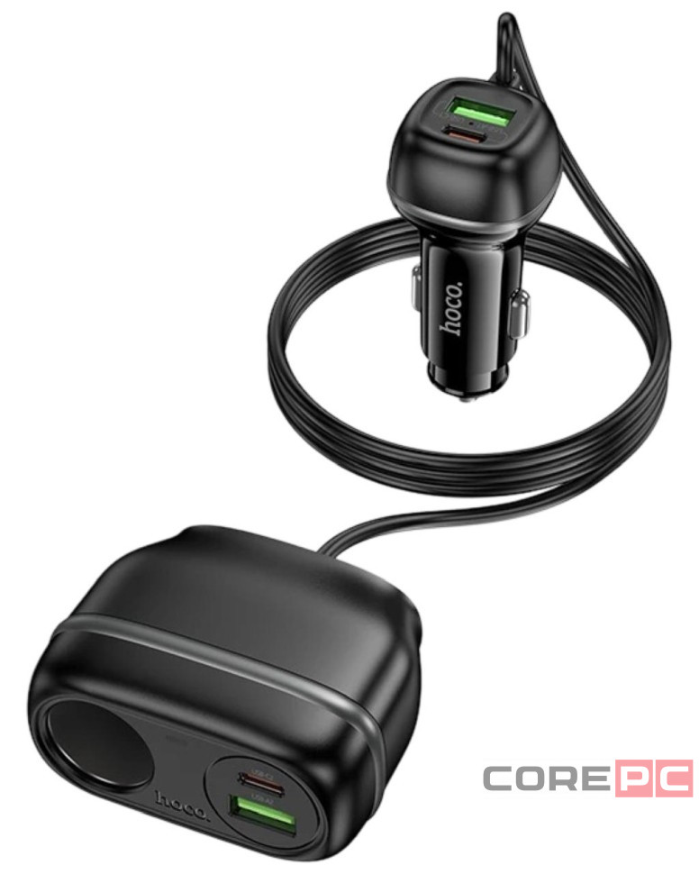 Автомобильное заряд. устр. Hoco Z59A 240w 2USB/2T-C/1-12V чёрный