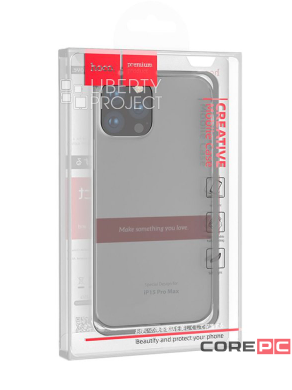 Чехол-накладка Hoco Light Series TPU для iPhone 15 Pro Max силиконовый (прозрачно-черный)