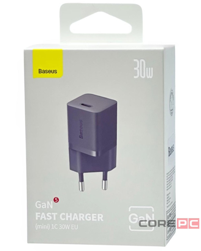 Сетевое зар. устр. Baseus GaN5 Fast Charger (mini) 1C 30W CCGN070705 фиолетовое