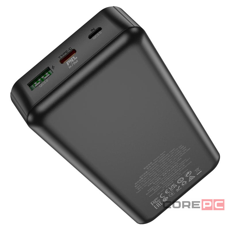 Powerbank Hoco J102A 20000mAh 1USB/1USB-C/1Micro черный