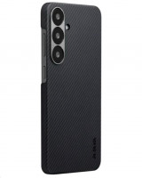 Накладка для Samsung Galaxy S25+ Pitaka Ultra Slim Case черно-серая