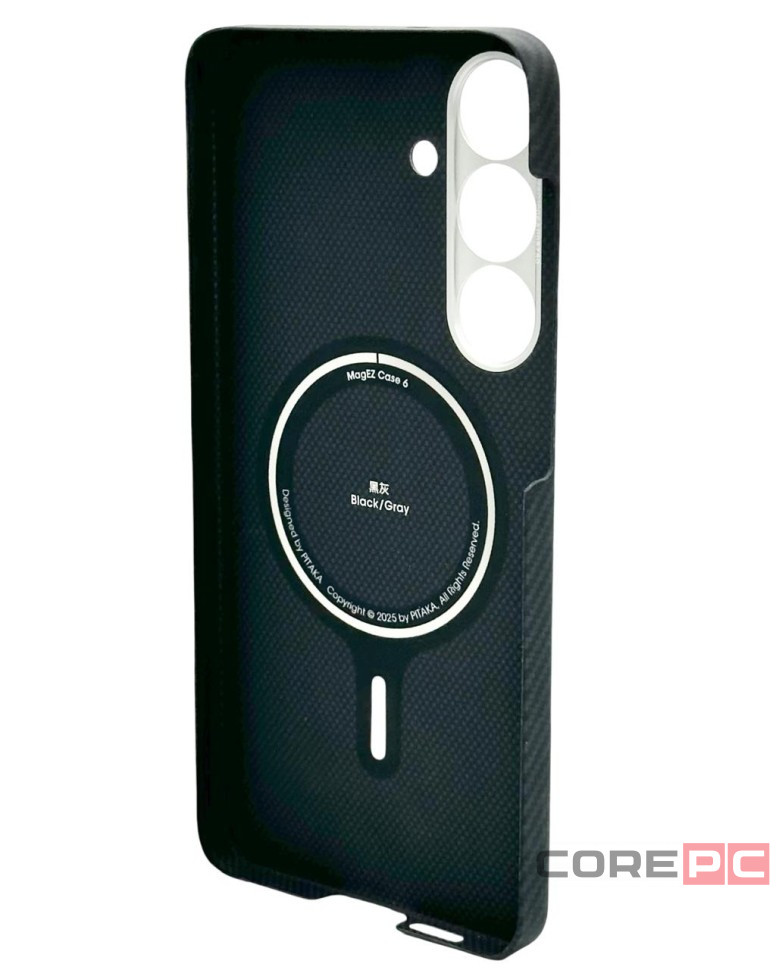 Накладка для Samsung Galaxy S25+ Pitaka Ultra Slim Case черно-серая