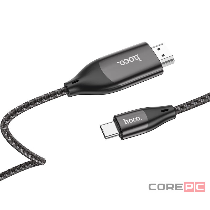 Кабель-переходник Hoco UA16 Type-C (папа) на HDMI 4K (папа) 2м чёрный