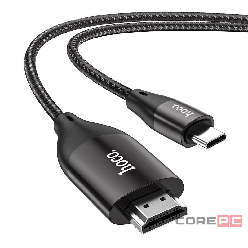 Кабель-переходник Hoco UA16 Type-C (папа) на HDMI 4K (папа) 2м чёрный