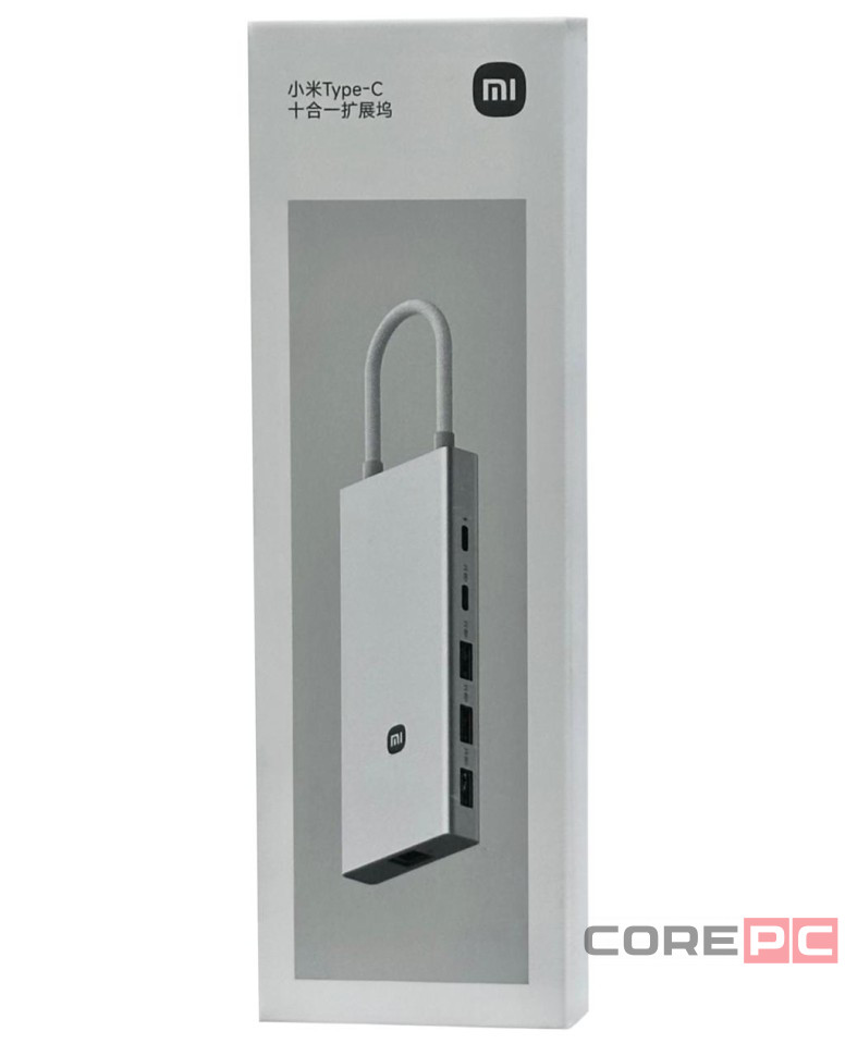 USB-C хаб Xiaomi Usb-A/Type-C 10 в 1 (XMTIO01YM) серебристый