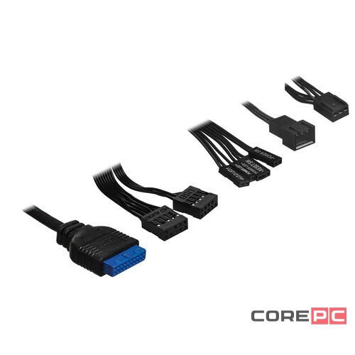 Компьютерный корпус 1STPLAYER DK D7 LED Black (D7-BK-3F1)