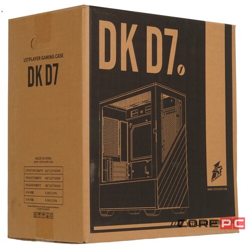 Компьютерный корпус 1STPLAYER DK D7 LED Black (D7-BK-3F1)