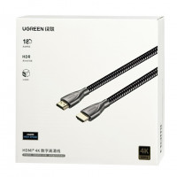 Кабель Ugreen HDMI-HDMI Cable with Carbon Fiber Jacket 3м черный
