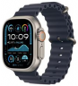 Apple Watch Ultra 2 (2024) 49mm Natural Titanium Case with Navy Ocean Band (One Size)